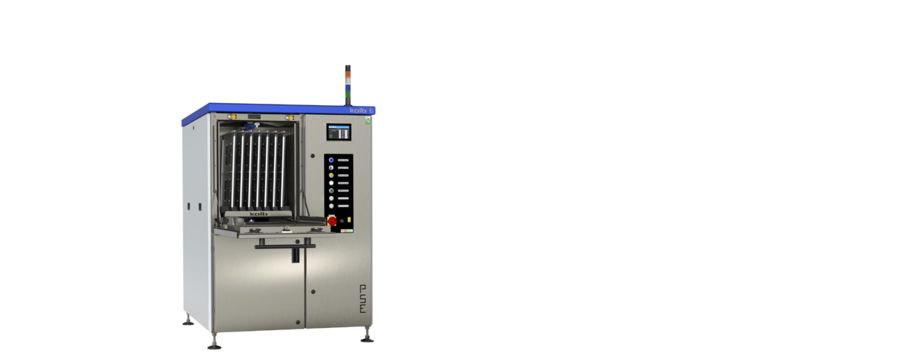 Front view of the all-round economy cleaning system PSE MH6 by kolb for carrier and solder frames
