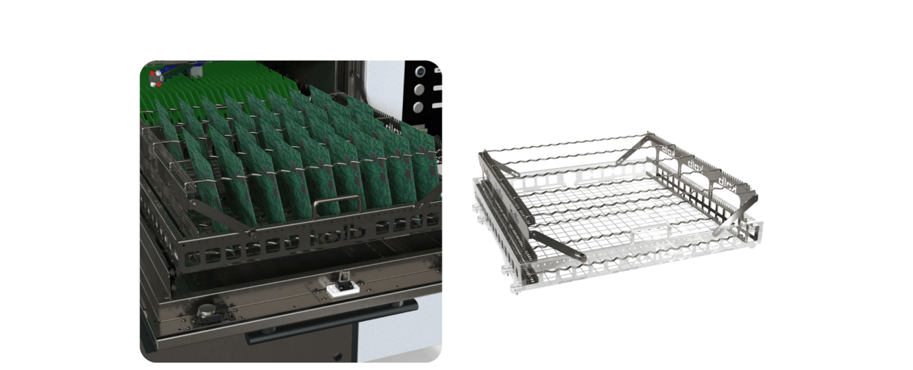 Two retrofit kits for kolb washing baskets, one equipped
