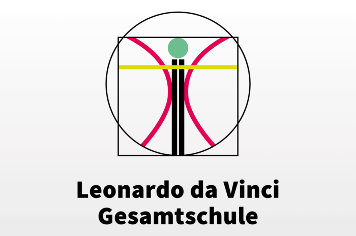 School logo of Leonardo da Vinci in Willich, Germany