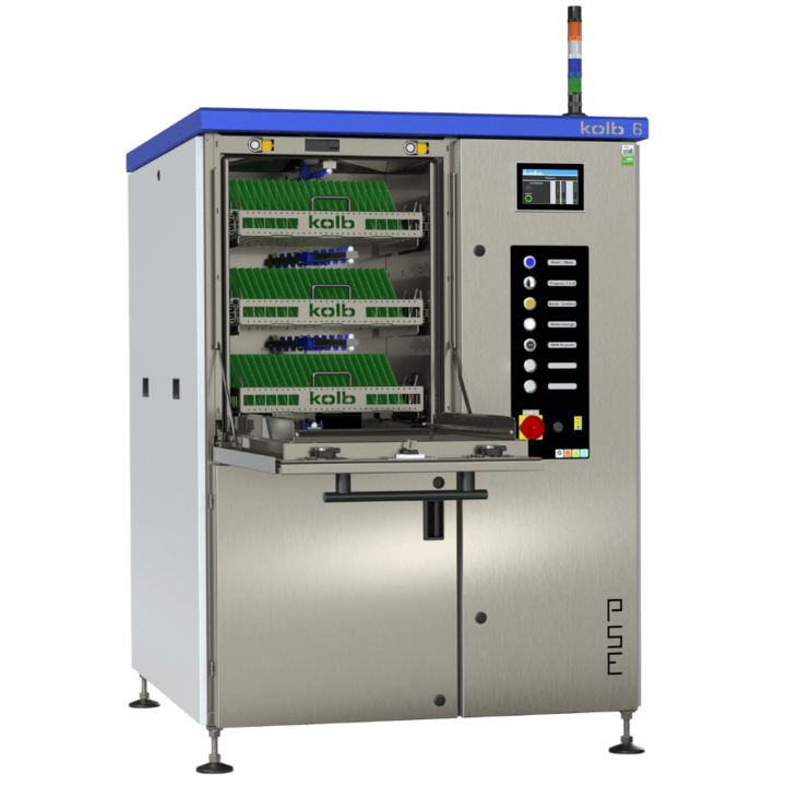 Front view of the economy ultra-fine cleaning system PSE LH6 by kolb for PCBAs
