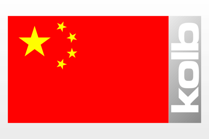 Chinese flag with our kolb logo 