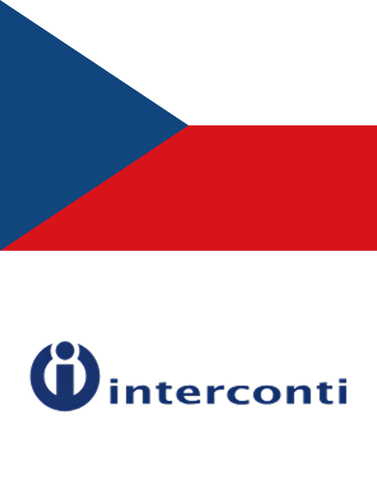 Czech flag with the distributor InterContis logo underneath
