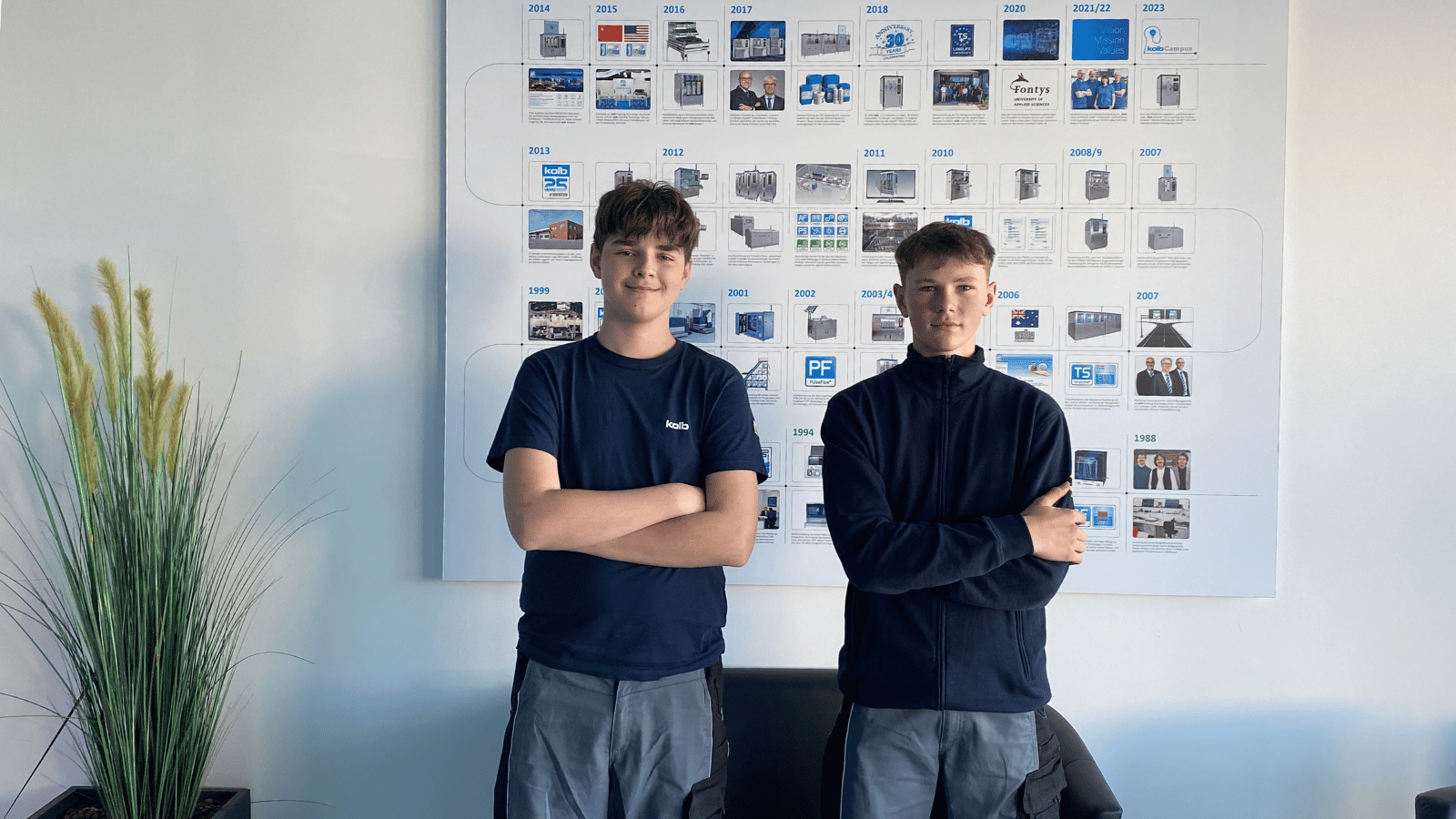 Ben and Jean Luca in front of kolb History Board